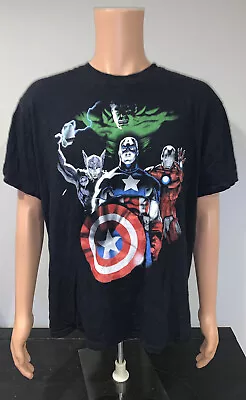 Buy Marvel Avengers Assemble TShirt Black Size Kids XL Short Sleeve • 8.27£