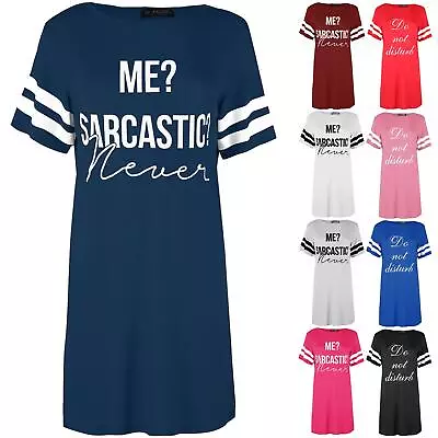 Buy Womens Oversized PJ Shirt Ladies Me Scarcastic Baggy Nightie Night Dress • 8.99£