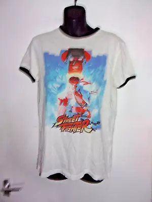 Buy White  Retro Street Fighter   T Shirt Size S • 4.50£
