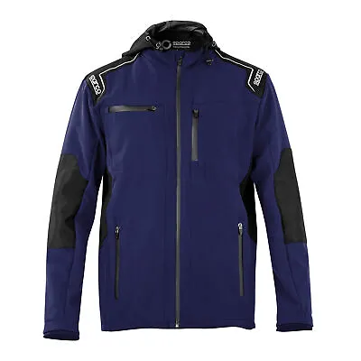 Buy Sparco Seattle Softshell Workwear Garage Mechanics Hooded Jacket • 57.40£