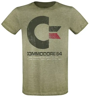 Buy Commodore 64 C64 Logo - Vintage Men's Green Marl T-Shirt S • 35.30£