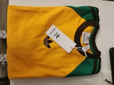 Buy Whales Bonner Men's Tshirt Green And Yellow Adidas • 48£
