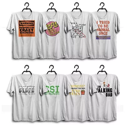 Buy Funny Mens White T-Shirts Novelty T Shirts Joke T-shirt Birthday Gift Tee Shirt • 9.95£