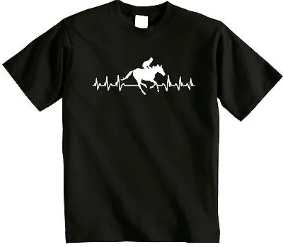 Buy It's In My HeartBeat Horse Riding T Shirt Jockey T-Shirt Horse Racing Heart Top • 11.95£