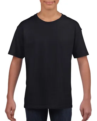Buy Plain Black Childrens Kids Boys Girls Childs Cotton Tee T-Shirt Tshirt Age 1-15  • 2.95£