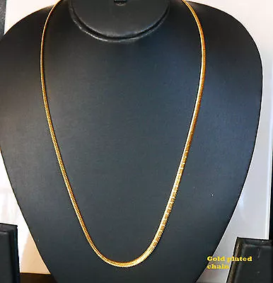 Buy Gold Plated Curb Chain Necklace Curb  Everyday Wear Mens Ladies H1A • 14.99£