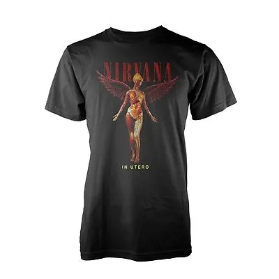 Buy Nirvana T Shirt In Utero Officially Licensed Mens Black Tee Kurt Cobain Grohl • 16.98£