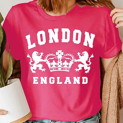 Buy London England UK Souvenir Tourist Great Britain Novelty Womens T-Shirts Top#DNE • 7.59£