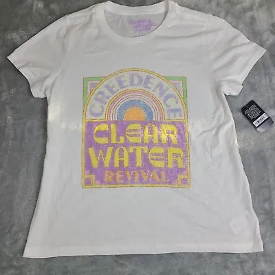 Buy Lucky Brand Creedence Clearwater Revival Womens Groovy Band T-shirt Size Medium • 31.82£