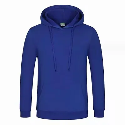Buy Mens Pullover Hoodie Hooded Sweatshirt Fleece Top Loose Solid Color Hoodie UK • 16.99£