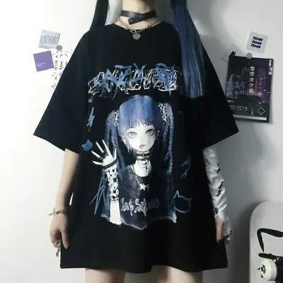 Buy New Harajuku Clothing Gothic Eyepatch Lolita T-Shirt  Punk Ulzzang Kawaii  • 12.91£