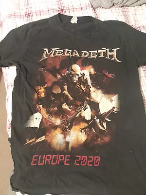 Buy Megadeth Europe 2020 Tour Official T Shirt - Medium • 10£