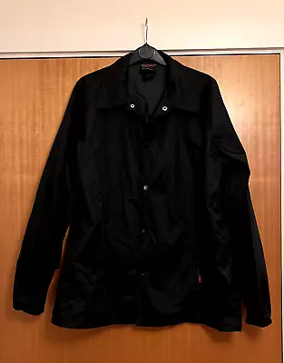 Buy Official VANS Button-Up Lightweight Black Coat Jacket [Medium] • 3.99£