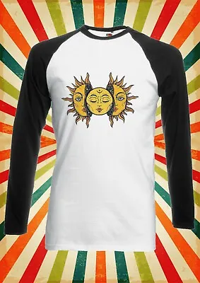 Buy Sun And Moon Solar Eclipse Fun Men Women Long Short Sleeve Baseball T Shirt 2594 • 9.95£