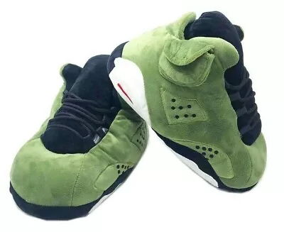 Buy Aj Style Green Black Slippers (shoes Trainers Sneakers Snug) One Size Fits All • 22£