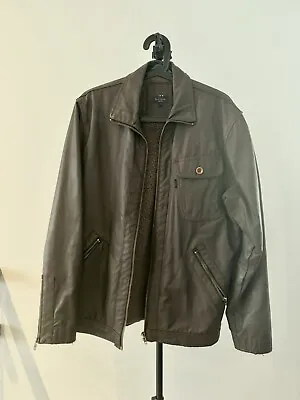 Buy Paul Smith Jeans Dark Brown/Burgundy Leather Jacket Men's Size S • 80£