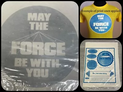 Buy Star Wars  May The Force Be With You  Vintage 1977 T-Shirt Iron On Transfer NOS • 34.99£