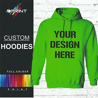 Buy Personalised Hoodie Custom Printed Hoodie Unisex Jumper Top Workwear • 21.99£