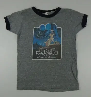 Buy Vintage 1977 Star Wars A New Hope T-Shirt Size 14-16 Kids/Youth • 36.02£