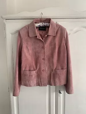 Buy ALEX & Co Pink Genuine Suede Leather Jacket Size 16 • 18£