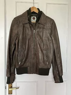 Buy Kuyichi Ladies Leather Jacket Excellent Condition Size Medium Khaki  • 30£