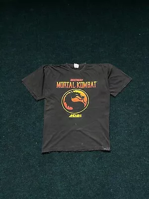 Buy Mortal Kombat Video Game T Shirt Single Stitch Midway MORTAL MONDAY 1993 • 248.86£