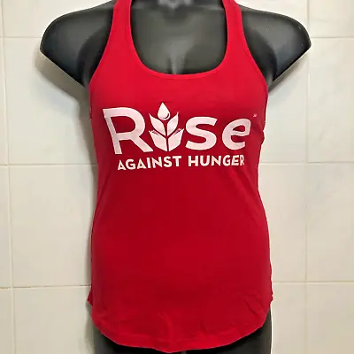 Buy Women's Small Rise Against Hunger Red Tank Top Shirt Athletic Cut Great! • 4.72£