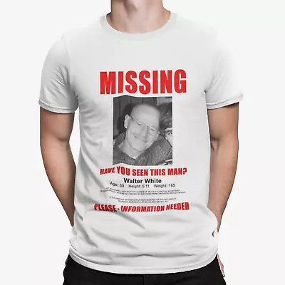 Buy Missing Walter White Poster T-Shirt - Breaking Bad Retro Action TV American  • 8.39£