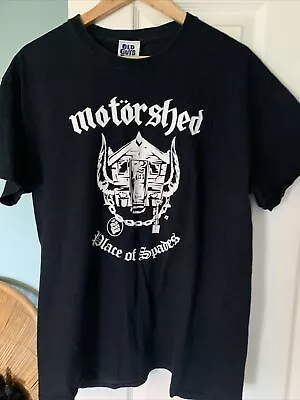 Buy Old Guys Rule Large Black Motorshed T Shirt Motörhead Logo Place Of Spades Men’s • 7.99£