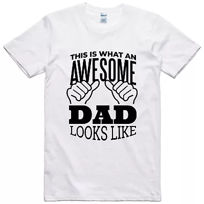 Buy Awesome Dad T Shirt Fathers Day Birthday Gift Mens Funny Slogan  • 8.99£