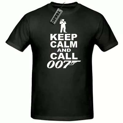 Buy Keep Calm & Call 007 Tshirt, Funny Novelty Mens Tshirt • 6.99£