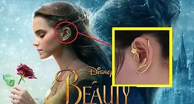 Buy Beauty And The Beast Earrings Ear Cuff Belle Cosplay Jewelry Gold Plated Rose • 8.39£