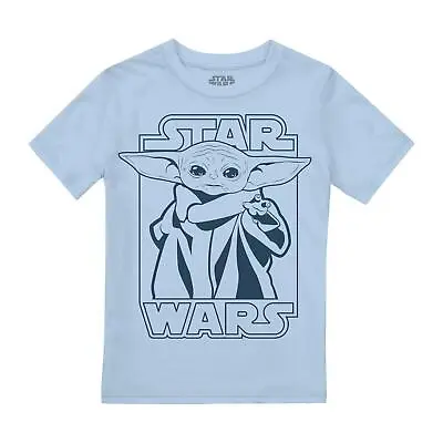 Buy Star Wars Mandalorian Boys T-shirt Baby Yoda Force Top Tee 3-12 Years Official • 9.99£