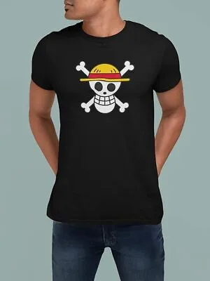 Buy One Piece Skull Black T-Shirt Top Tee - Manga Anime Japanese Japan TV Show • 9.99£