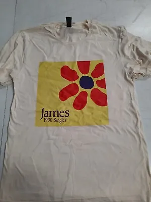 Buy James The Band Tim Booth T Shirt New Natural Extra Large 1990 Singles • 11£