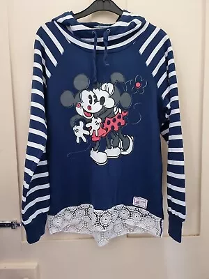 Buy Genuine Disney Parks Ladies Mickey & Minnie Hoodie. Size Medium. Lace Trim.  • 4.99£