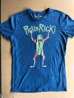 Buy Rick And Morty Pickle Rick! Blue Small Cotton Unisex Cotton T-Shirt • 18.26£
