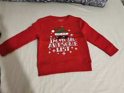 Buy Childrens Kids Christmas Jumper Top 3-4 Cool Dude I Am On The Awesome List • 8£