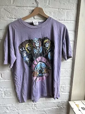 Buy Guns And Roses T Shirt In Lilac By Pull And Bear Size Small • 4.50£