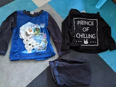 Buy Boys 18-24 Months Frozen OLAF Pyjamas & Prince Of Chilling Long Sleeve Top • 1.99£