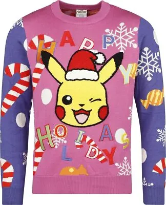 Buy Pokemon Sweatshirt Christmas Jumper Pikachu Patche NEW • 50.94£