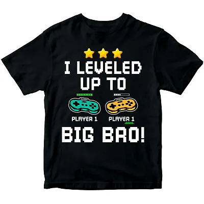 Buy I Leveled Up To Big Bro Funny Brother Gaming Boys Girls Teen Kids T-Shirts #DNE • 7.59£