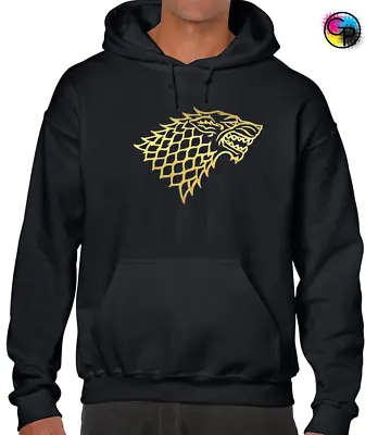 Buy Direwolf Gold Stark Hoody Hoodie Cool Game Of Dragons Jon Snow Khaleesi Thrones • 16.99£