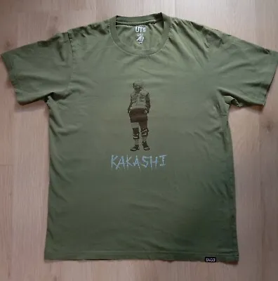 Buy Uniqlo X Naruto - Mens Green Kakashi Sensei T-Shirt - Shonen Jump - Medium • 31.43£