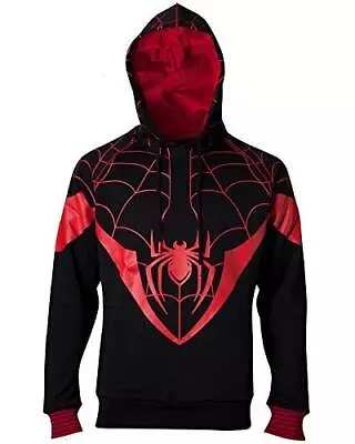 Buy Spiderman - Miles Morales Spiderman Novelty Men`s Hoodie - 2XL Spid. T-Shirt NEW • 32.32£