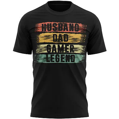 Buy Husband Dad Gamer Legend T Shirt Funny Fathers Day Gifts For Baby Father Gift... • 15.99£