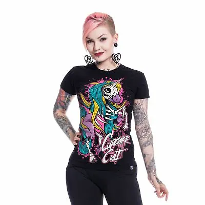Buy Cupcake Cult Internal Unicorn T-Shirt Ladies Black Goth Emo Punk Womens Skeleton • 16.51£