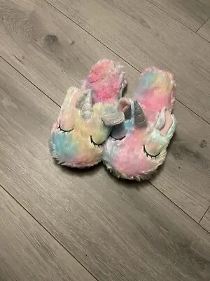 Buy Unicorn Slippers Size 3. Pink  • 3£