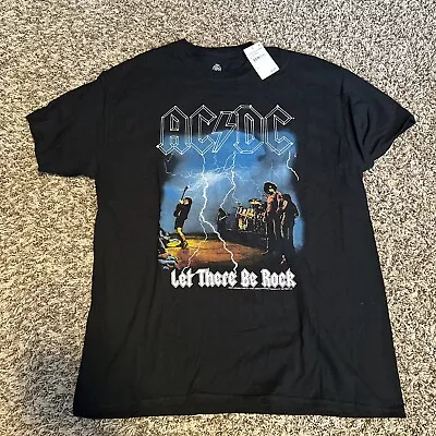 Buy AC/DC Body Rags Clothing Black Graphic T-Shirt Women’s XL Let There Be Rock • 9.46£