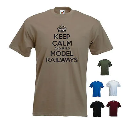 Buy 'Keep Calm And Build Model Railways' Train, Hobby, Funny T-shirt Tee  • 11.69£
